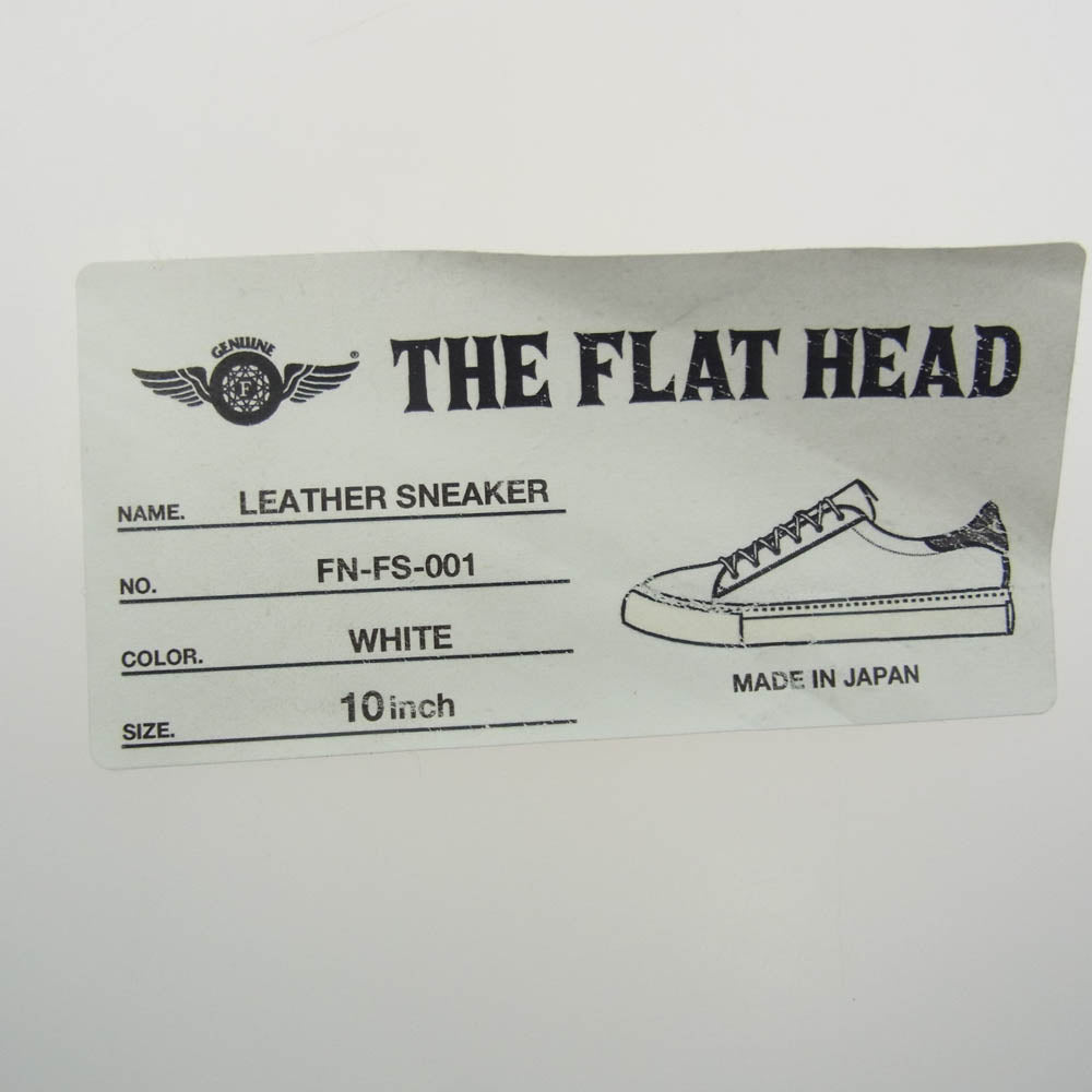 THE FLAT HEAD ザフラットヘッド FN-FS-001 レザースニーカー ホワイト ホワイト系 28cm【極上美品】【中古】