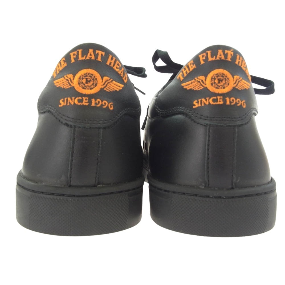 THE FLAT HEAD ザフラットヘッド FN-FS-001 レザースニーカー ブラック ブラック系 28cm【極上美品】【中古】