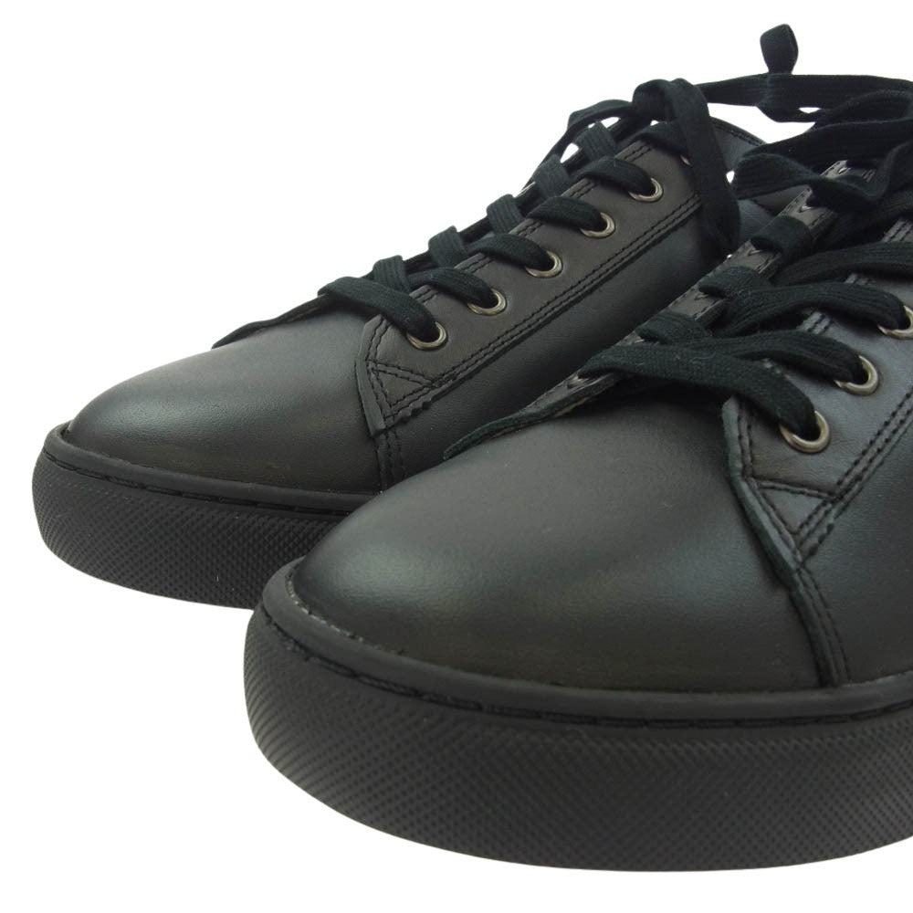 THE FLAT HEAD ザフラットヘッド FN-FS-001 レザースニーカー ブラック ブラック系 28cm【極上美品】【中古】