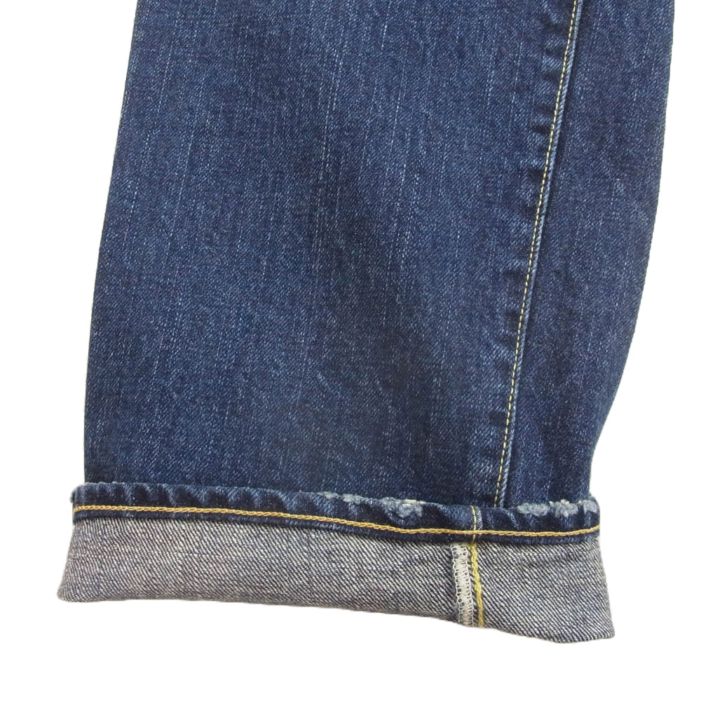 THE FLAT HEAD ザフラットヘッド 3009ZR REMAKE TAPERED STRAIGHT Z リメイク 加工 テーパード ストレッチ デニム パンツ インディゴブルー系 W32L34【新古品】【未使用】【中古】