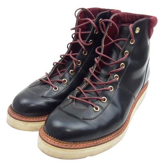 R.J.B アールジェイビー 126 コードバン ワーク ブーツ ブラック系 9【中古】