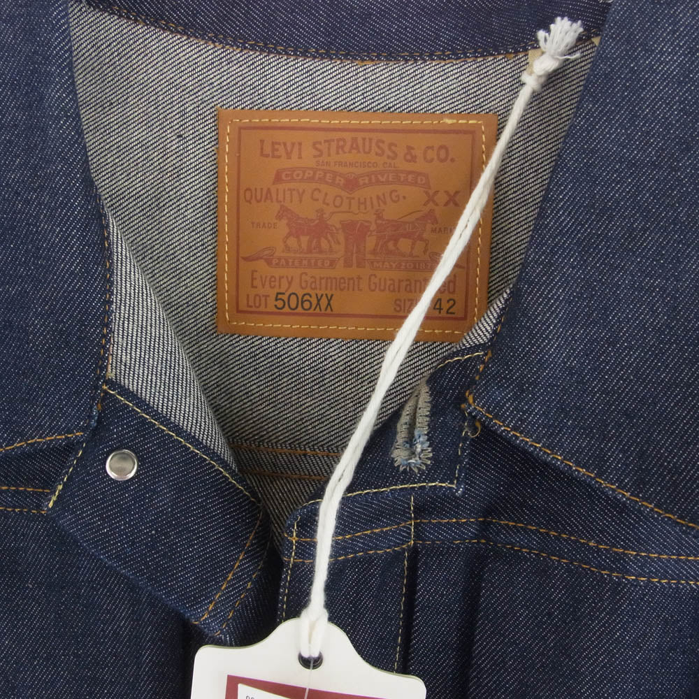Levi's リーバイス 70506-0028 VINTAGE CLOTHING ヴィンテージ クロージング 506XX 1936モデル 1st トラッカー デニム ジャケット ダークネイビー系 XL【新古品】【未使用】【中古】