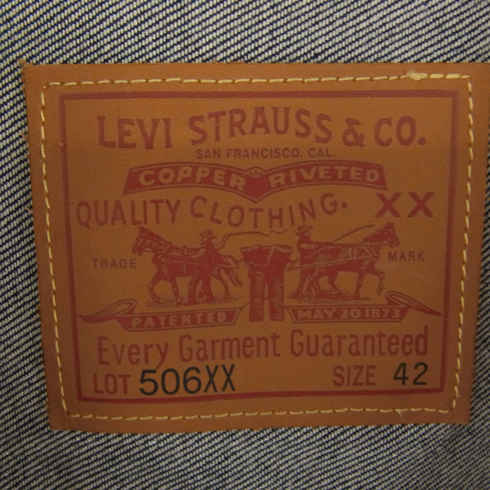 Levi's リーバイス 70506-0028 VINTAGE CLOTHING ヴィンテージ クロージング 506XX 1936モデル 1st トラッカー デニム ジャケット ダークネイビー系 XL【新古品】【未使用】【中古】