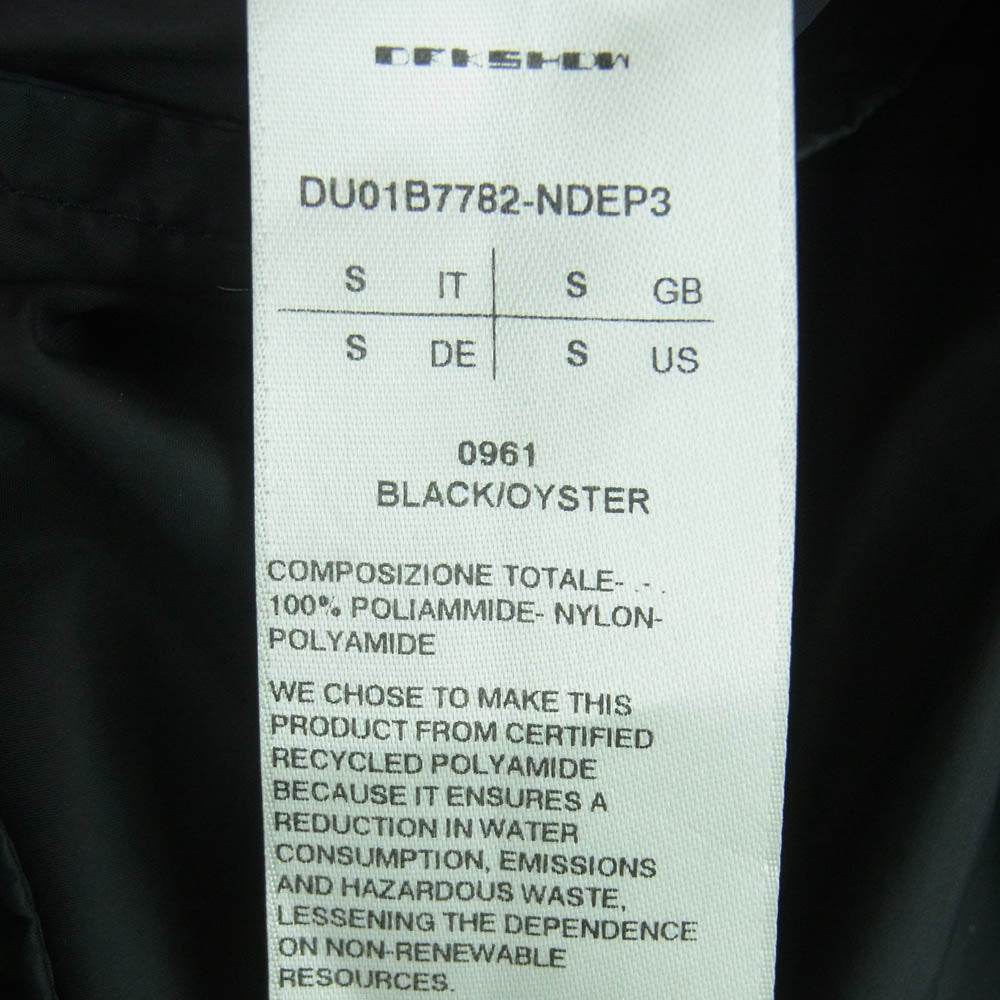 Rick Owens リックオウエンス DU01B7782-NDEP3 DRKSHDW ダークシャドウ Logo Printed Long Sleeved Jacket ロゴプリント コーチ ジャケット ブルゾン ブラック系 S【中古】