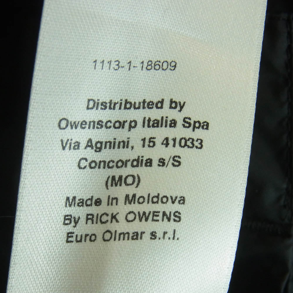 Rick Owens リックオウエンス DU01B7782-NDEP3 DRKSHDW ダークシャドウ Logo Printed Long Sleeved Jacket ロゴプリント コーチ ジャケット ブルゾン ブラック系 S【中古】