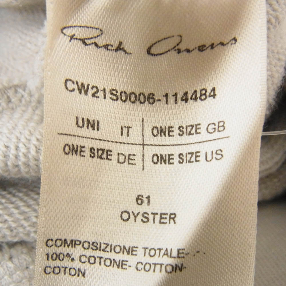 Rick Owens リックオウエンス CW21S0006-114484 × Champion チャンピオン Jumbo Hooded Sweatshirt ジャンボ フーディ パーカー グレー系 ONE SIZE【中古】