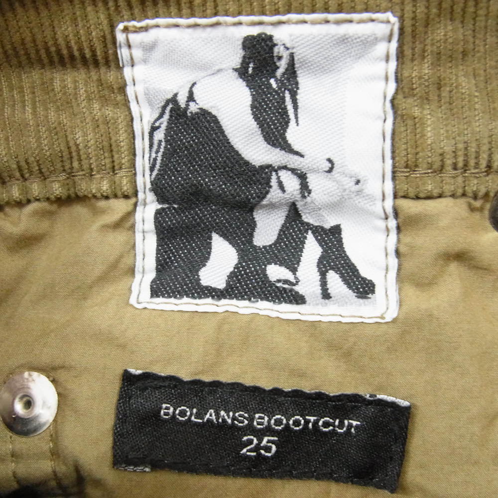Rick Owens リックオウエンス DS02C5311-MC DRKSHDW ダークシャドウ BOLANS BOOTCUT ボラン ブーツカット コーデュロイ パンツ PALE GUREEN グリーン系 IT25【美品】【中古】