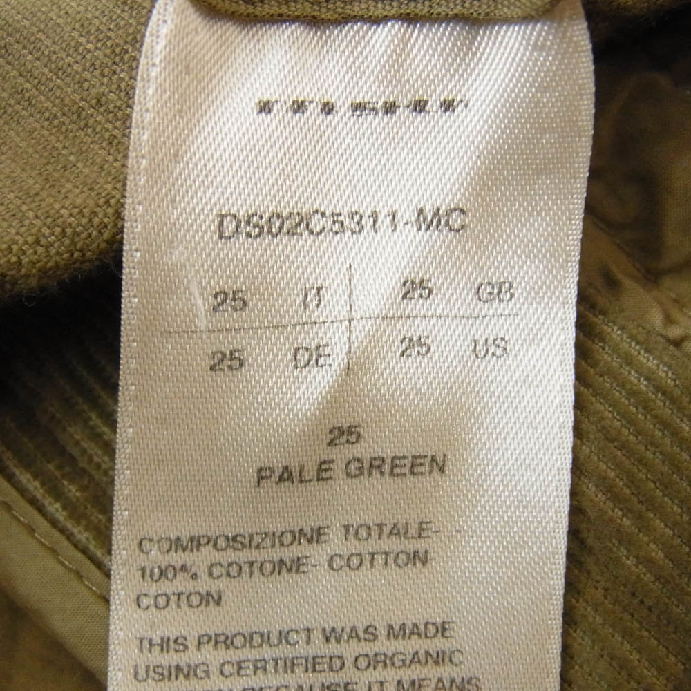 Rick Owens リックオウエンス DS02C5311-MC DRKSHDW ダークシャドウ BOLANS BOOTCUT ボラン ブーツカット コーデュロイ パンツ PALE GUREEN グリーン系 IT25【美品】【中古】