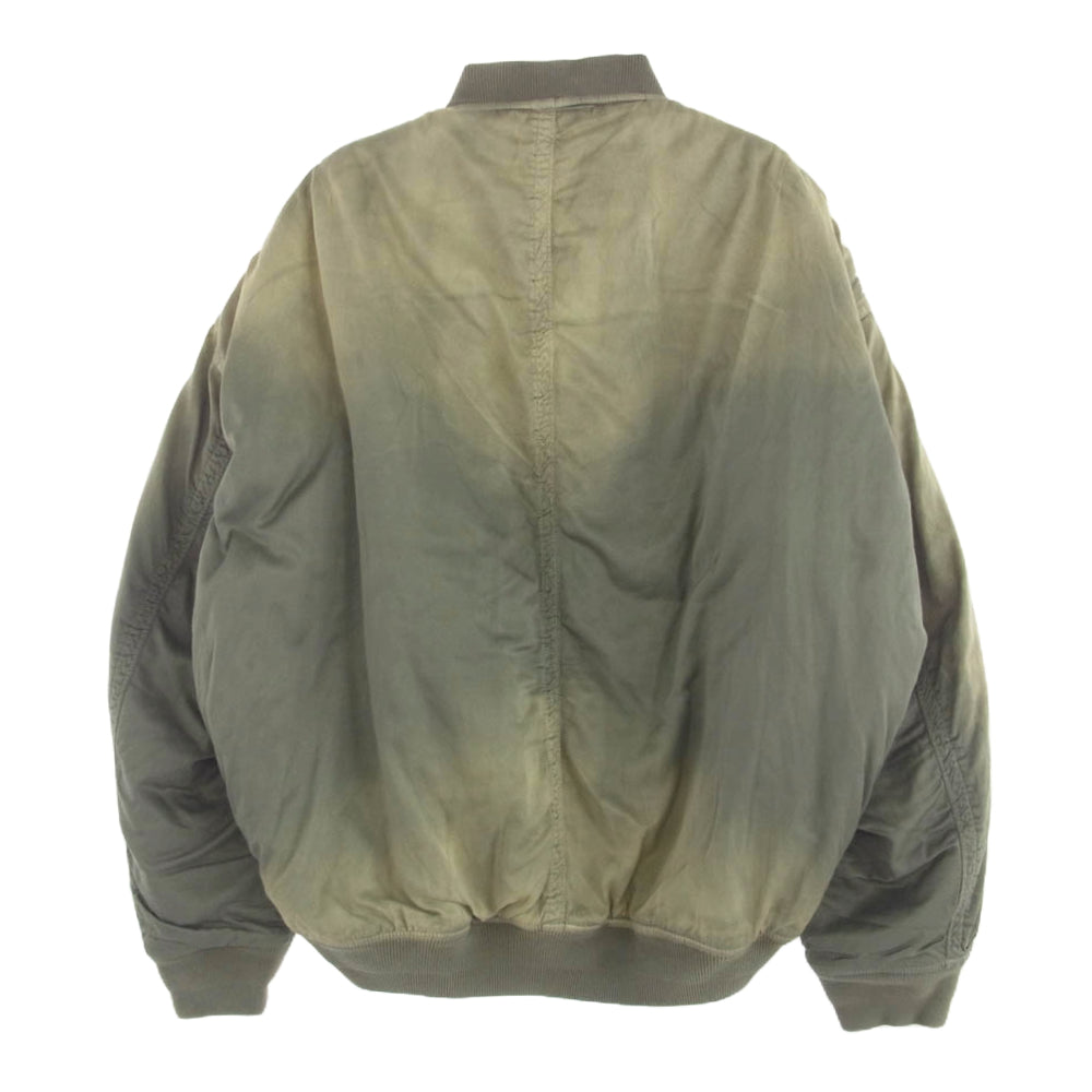 Maison MIHARA YASUHIRO メゾンミハラヤスヒロ 24AW J13BL151-0 Distressed Flight Jacket MA-1 TYPE ヴィンテージ加工 ディストレスト フライト ジャケット ブルゾン カーキ系 46【新古品】【未使用】【中古】
