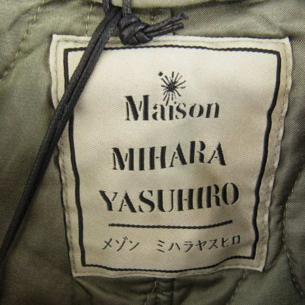 Maison MIHARA YASUHIRO メゾンミハラヤスヒロ 24AW J13BL151-0 Distressed Flight Jacket MA-1 TYPE ヴィンテージ加工 ディストレスト フライト ジャケット ブルゾン カーキ系 46【新古品】【未使用】【中古】