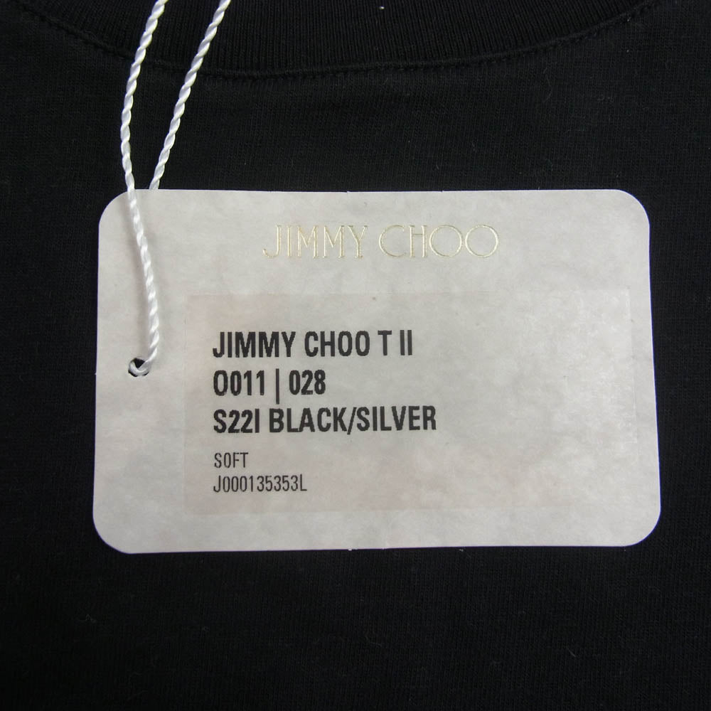 JIMMY CHOO ジミーチュウ J000135353 ロゴ プリント 半袖 Tシャツ ブラック系 L【中古】