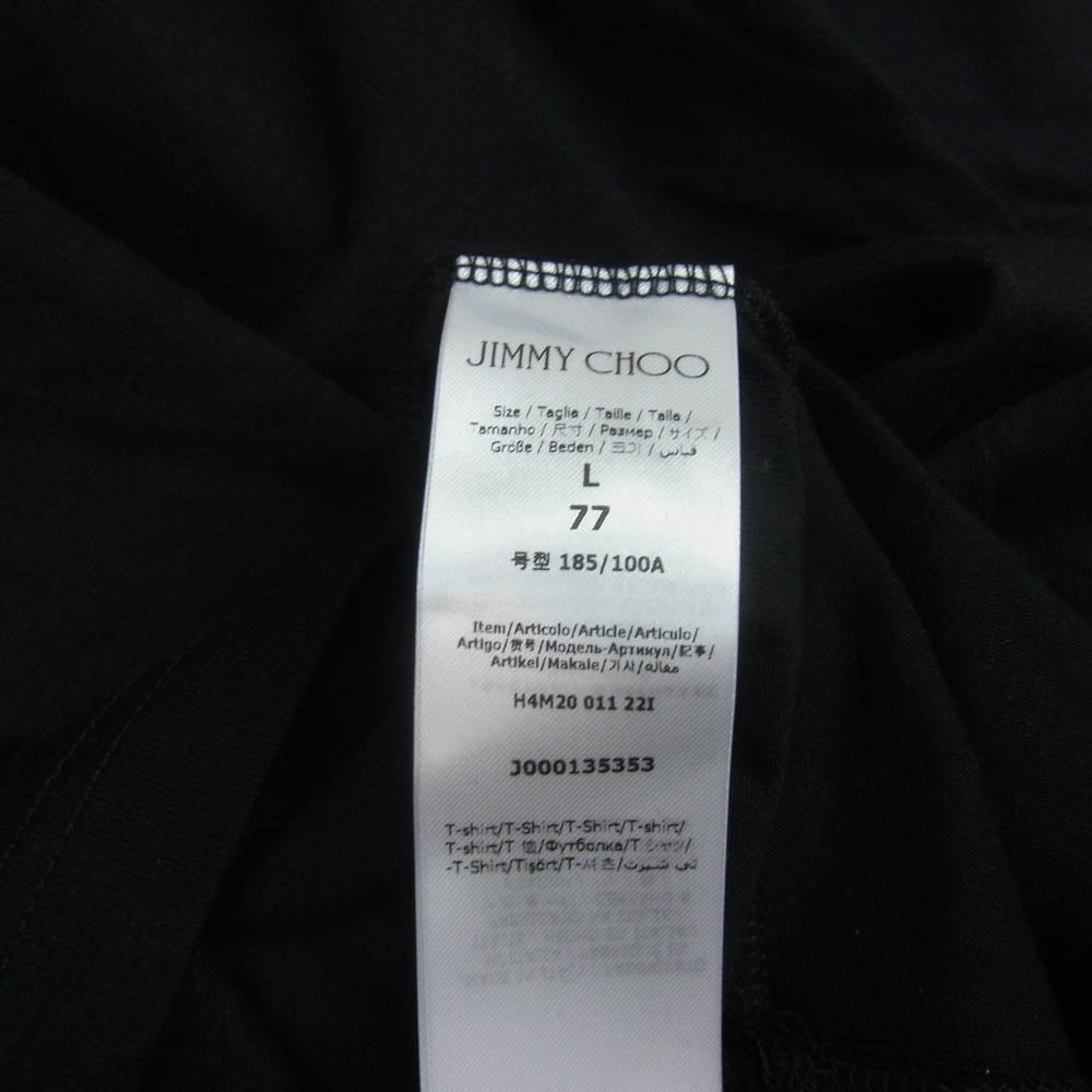 JIMMY CHOO ジミーチュウ J000135353 ロゴ プリント 半袖 Tシャツ ブラック系 L【中古】