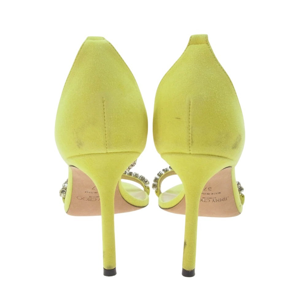 JIMMY CHOO ジミーチュウ ストーン 付 パンプス イエロー系 37【中古】