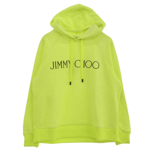 JIMMY CHOO ジミーチュウ J000135310 ロゴ プリント ネオン プルオーバー スウェット パーカー イエロー系 S【中古】