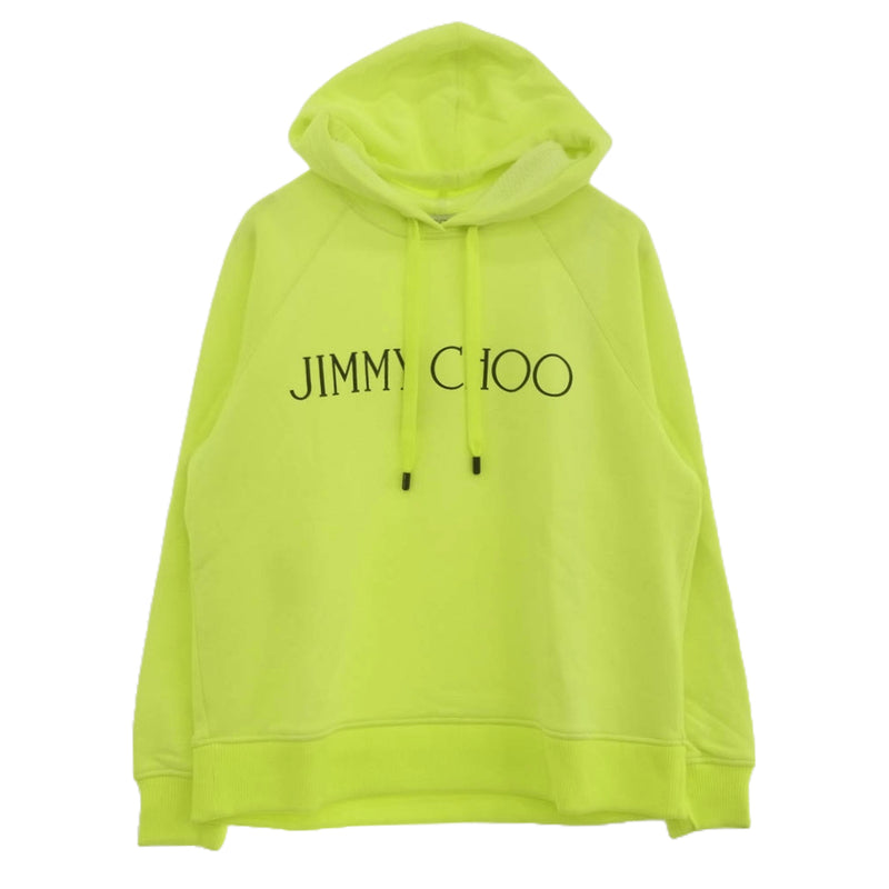 JIMMY CHOO ジミーチュウ J000135310 ロゴ プリント ネオン プルオーバー スウェット パーカー イエロー系 S【中古】