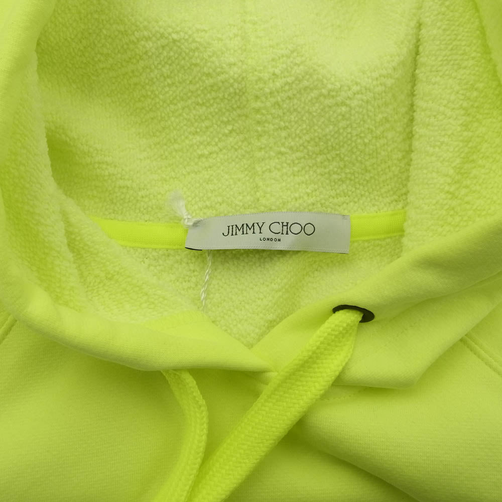 JIMMY CHOO ジミーチュウ J000135310 ロゴ プリント ネオン プルオーバー スウェット パーカー イエロー系 S【中古】