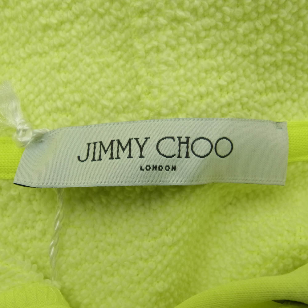 JIMMY CHOO ジミーチュウ J000135310 ロゴ プリント ネオン プルオーバー スウェット パーカー イエロー系 S【中古】