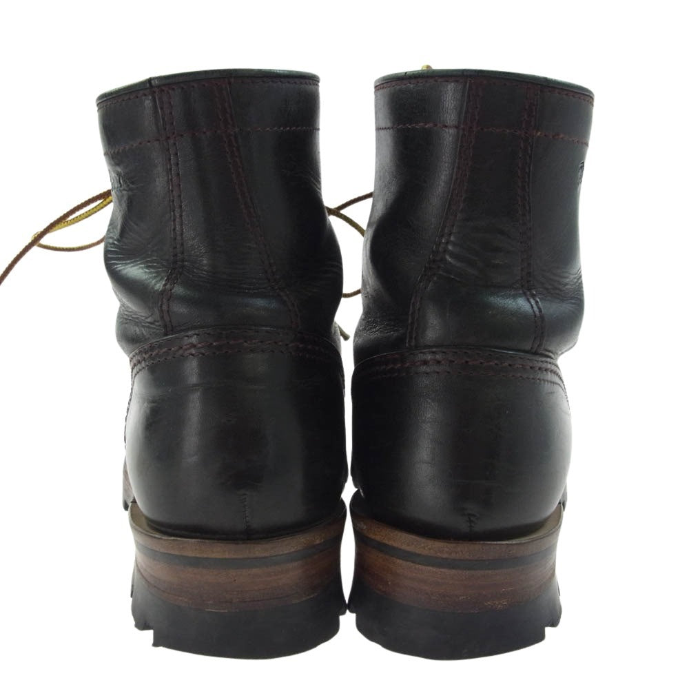 THE FLAT HEAD ザフラットヘッド SKB-02H Horse Hide 10HOLE Work Boots ホースハイド 10ホール マッドガード付 ワーク ブーツ 馬革 レザーブーツ ブラック系 ブラウン系 実寸27cm【中古】