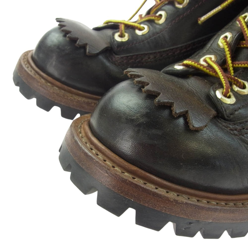 THE FLAT HEAD ザフラットヘッド SKB-02H Horse Hide 10HOLE Work Boots ホースハイド 10ホール マッドガード付 ワーク ブーツ 馬革 レザーブーツ ブラック系 ブラウン系 実寸27cm【中古】