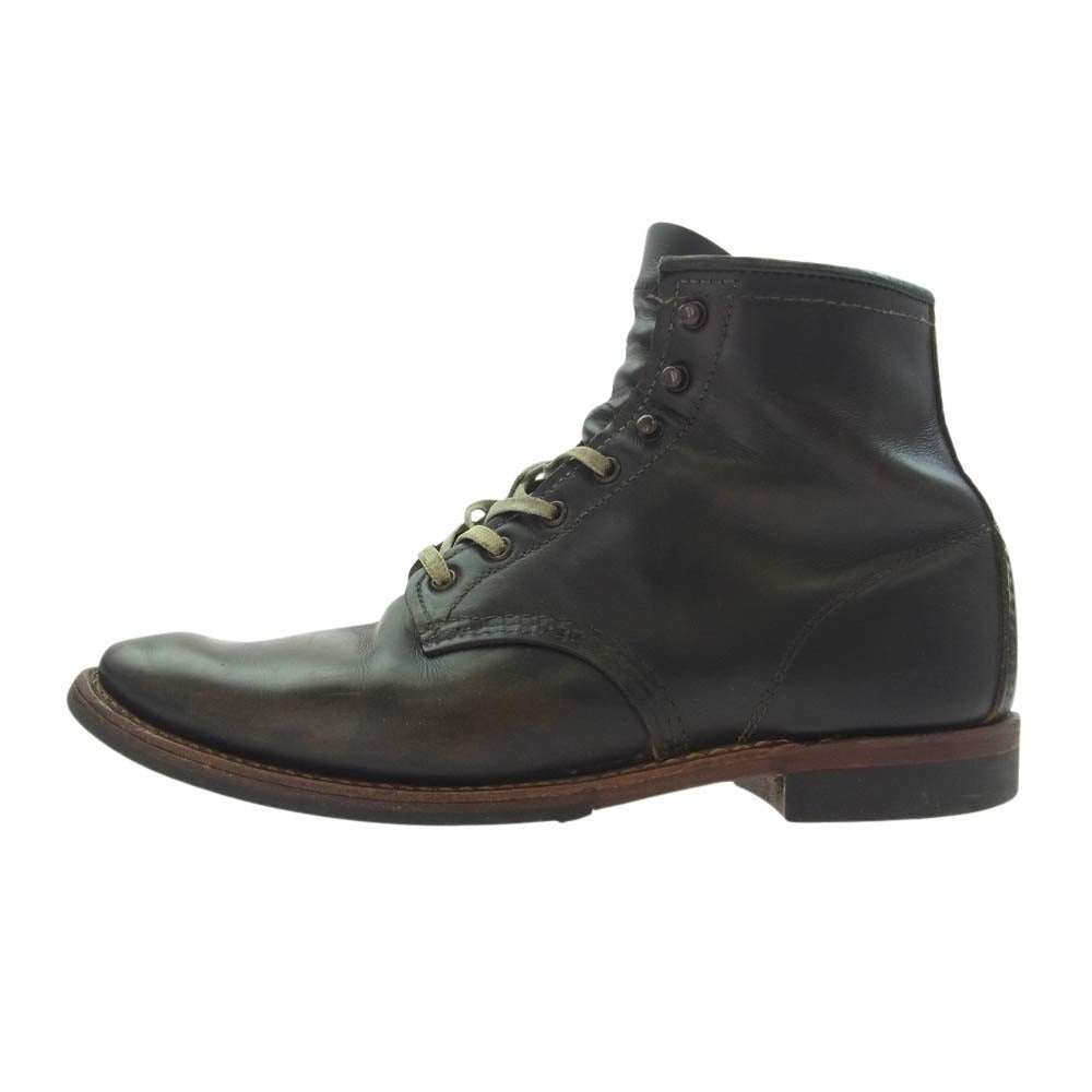 RED WING レッドウィング 9060 BECKMAN FLATBOX ベックマンフラットボックス ラウンドトゥ レースアップ ワークブーツ ブラック系 9.5D【中古】