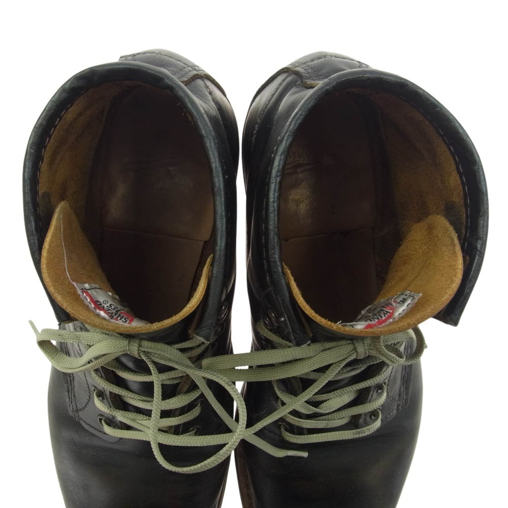 RED WING レッドウィング 9060 BECKMAN FLATBOX ベックマンフラットボックス ラウンドトゥ レースアップ ワークブーツ ブラック系 9.5D【中古】