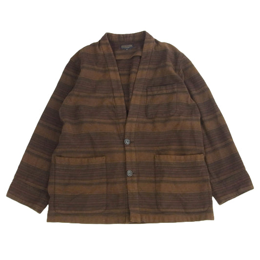 PENDLETON ペンドルトン コットン ボーダー カーディガン ブラウン系 M【中古】