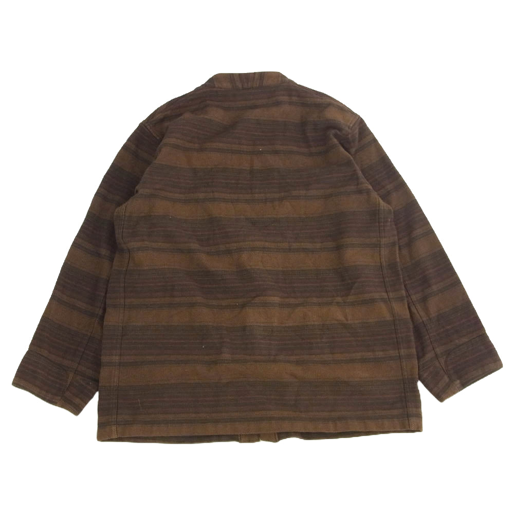 PENDLETON ペンドルトン コットン ボーダー カーディガン ブラウン系 M【中古】