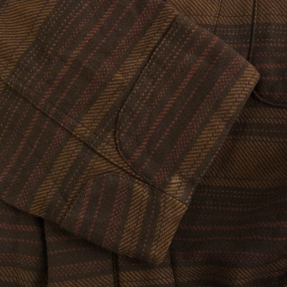 PENDLETON ペンドルトン コットン ボーダー カーディガン ブラウン系 M【中古】