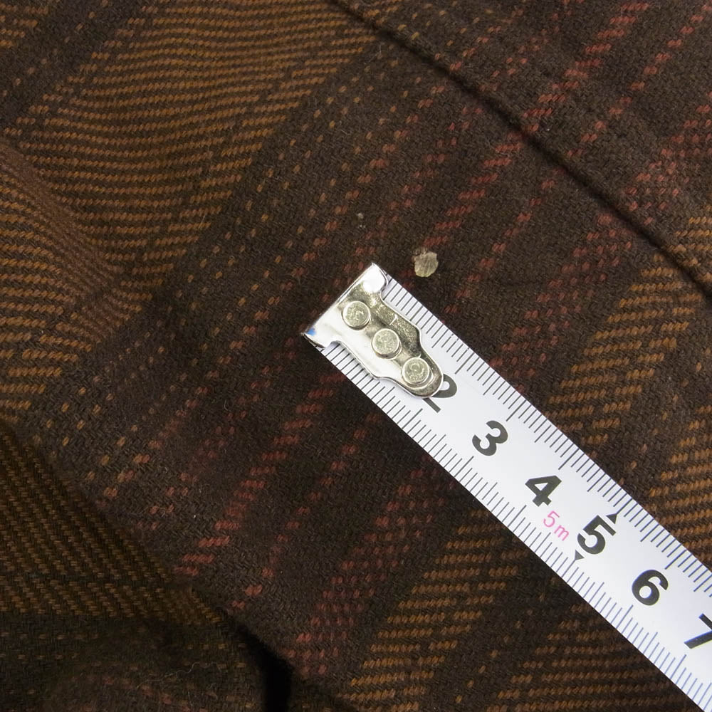 PENDLETON ペンドルトン コットン ボーダー カーディガン ブラウン系 M【中古】