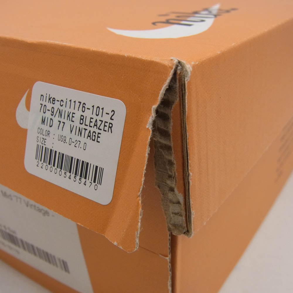 NIKE ナイキ ci1176-101 BLAZER MID 77 VNTG WE REPTILE SILVER SNAKE ブレーザー ミッド ヴィンテージ ウィー レプタイル ホワイト系 ベージュ系【中古】