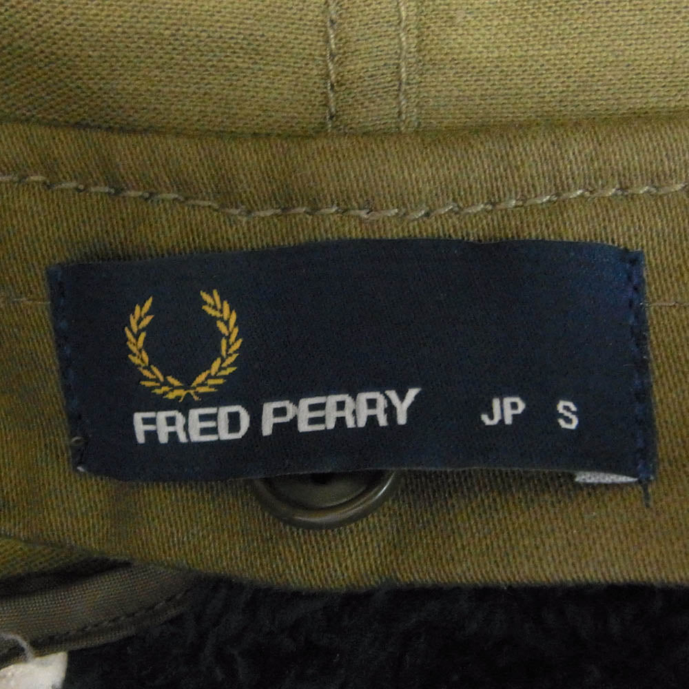 FRED PERRY フレッドペリー F2443 ボアライナー付 モッズ コート カーキ系 マルチカラー系 S【中古】