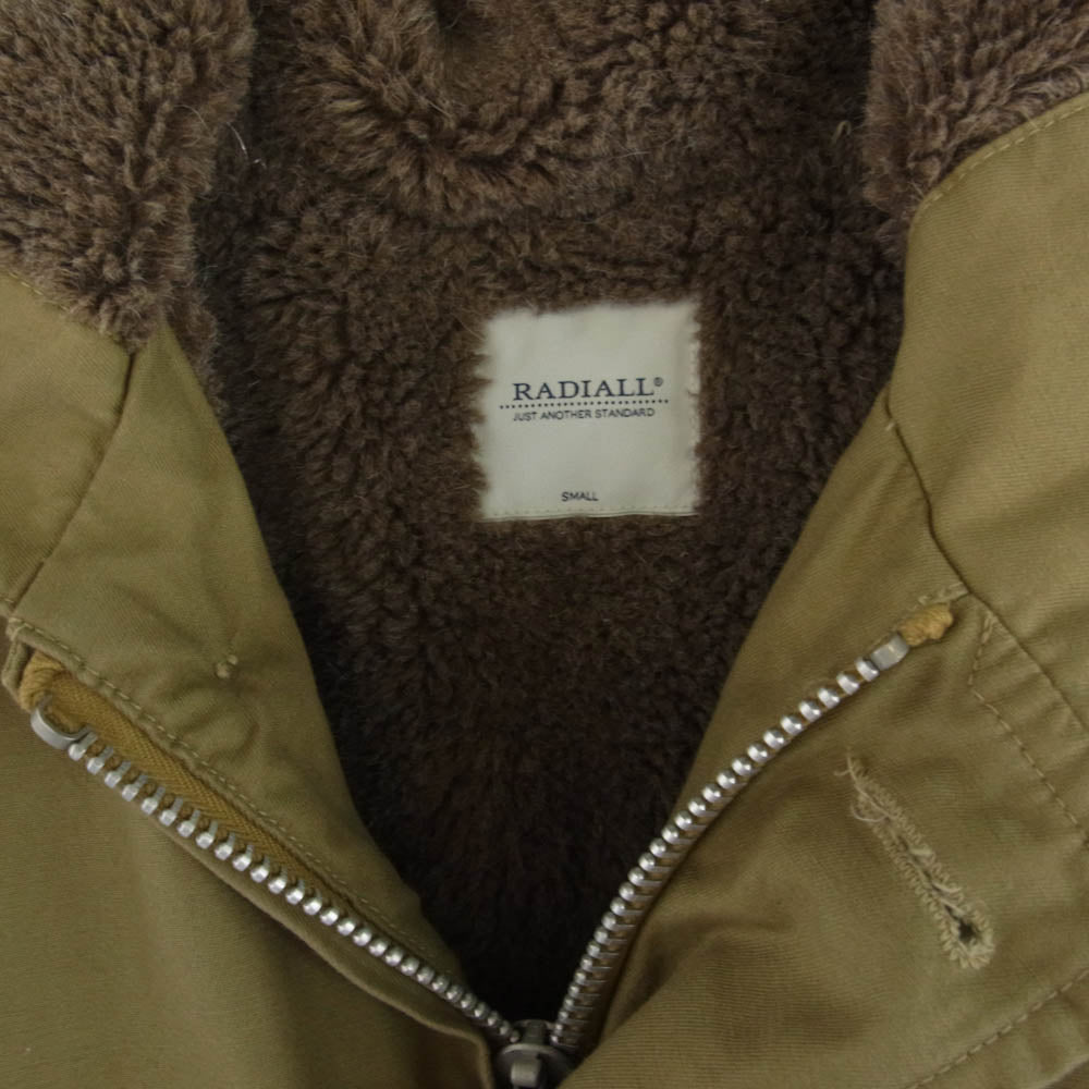 RADIALL ラディアル 16AW JK006 SCOOTERS COAT デッキ コート 裏地ボア カーキ系 S【中古】