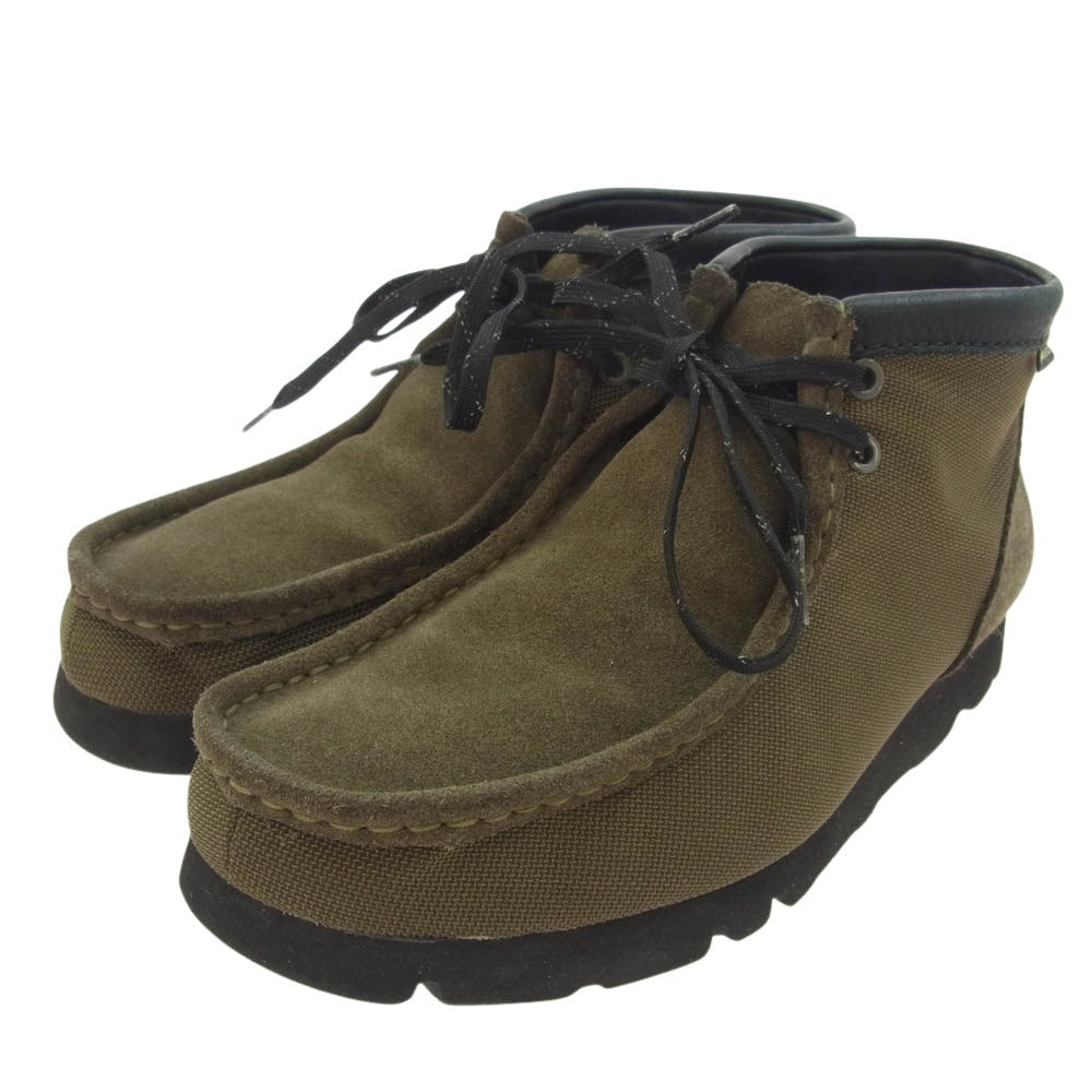 Clarks クラークス 26154788 WallabeeBT GTX ワラビー ゴアテックス スエード 切替 シューズ カーキ系 25.5cm【中古】