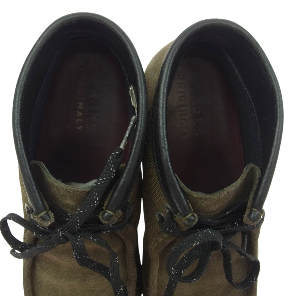 Clarks クラークス 26154788 WallabeeBT GTX ワラビー ゴアテックス スエード 切替 シューズ カーキ系 25.5cm【中古】