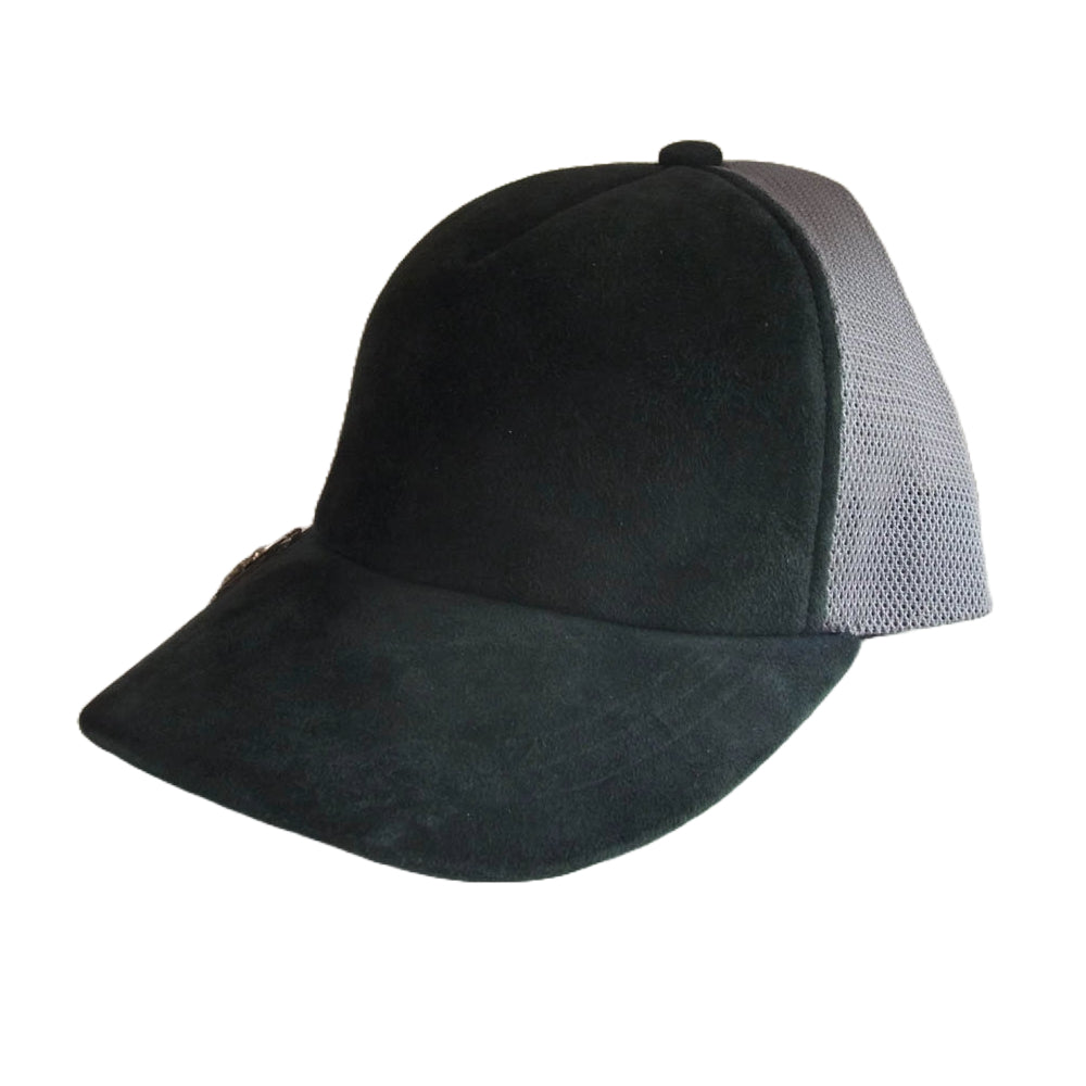 STRUM ストラム STG049-01 LEATHER MESH CAP レザー メッシュ キャップ 帽子 ブラック系【極上美品】【中古】