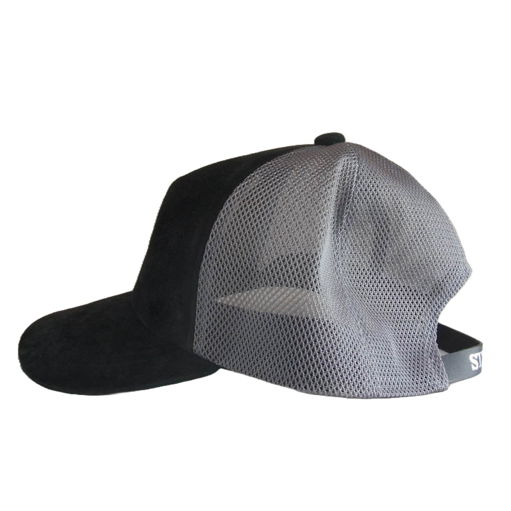 STRUM ストラム STG049-01 LEATHER MESH CAP レザー メッシュ キャップ 帽子 ブラック系【極上美品】【中古】