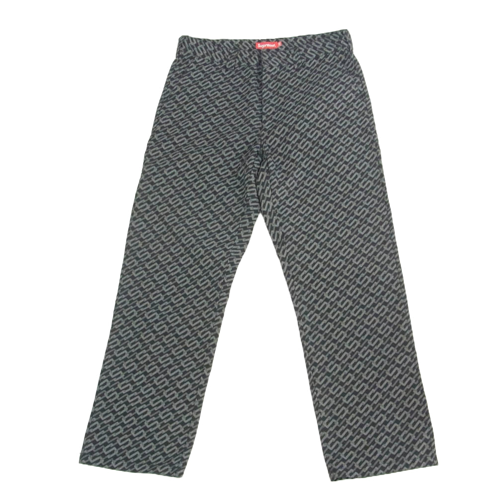 Supreme シュプリーム 22SS Work Pant Black Monogram ワーク パンツ ブラック モノグラム 32【中古】