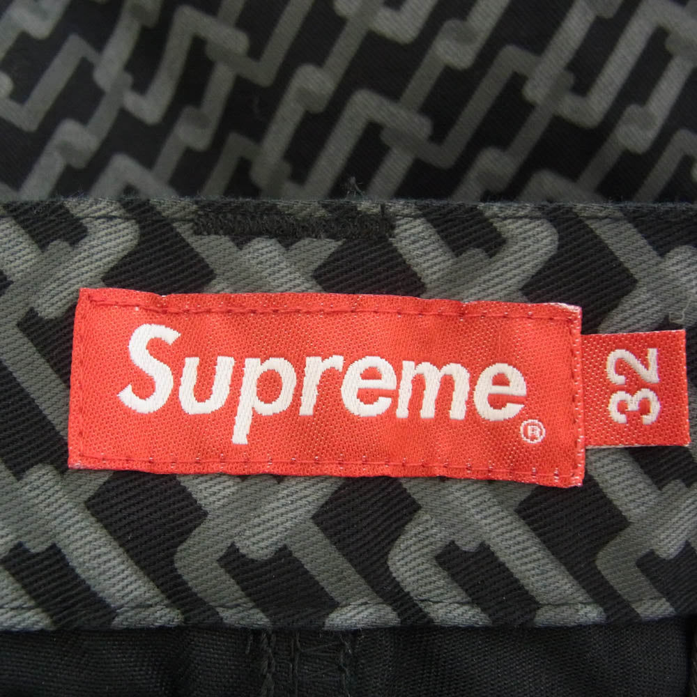 Supreme シュプリーム 22SS Work Pant Black Monogram ワーク パンツ ブラック モノグラム 32【中古】