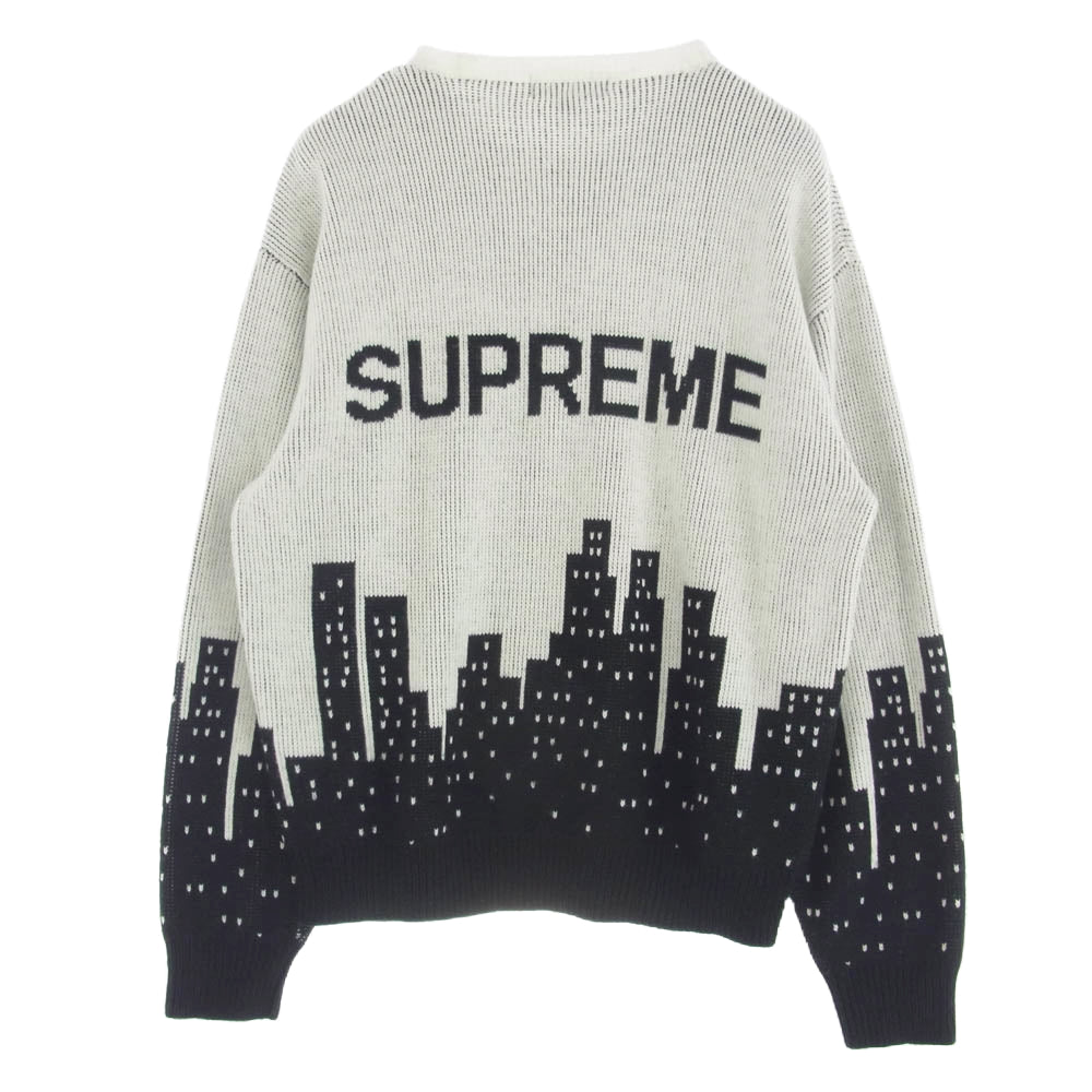 Supreme シュプリーム 20SS New York Sweater ニューヨーク セーターホワイト Mサイズ M【中古】