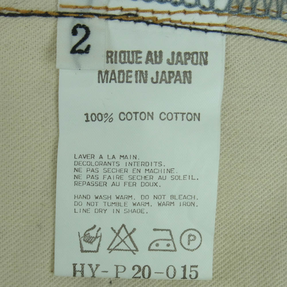 Yohji Yamamoto POUR HOMME ヨウジヤマモトプールオム HY-P20-015 jeans テーパード デニム パンツ インディゴブルー系 2【美品】【中古】