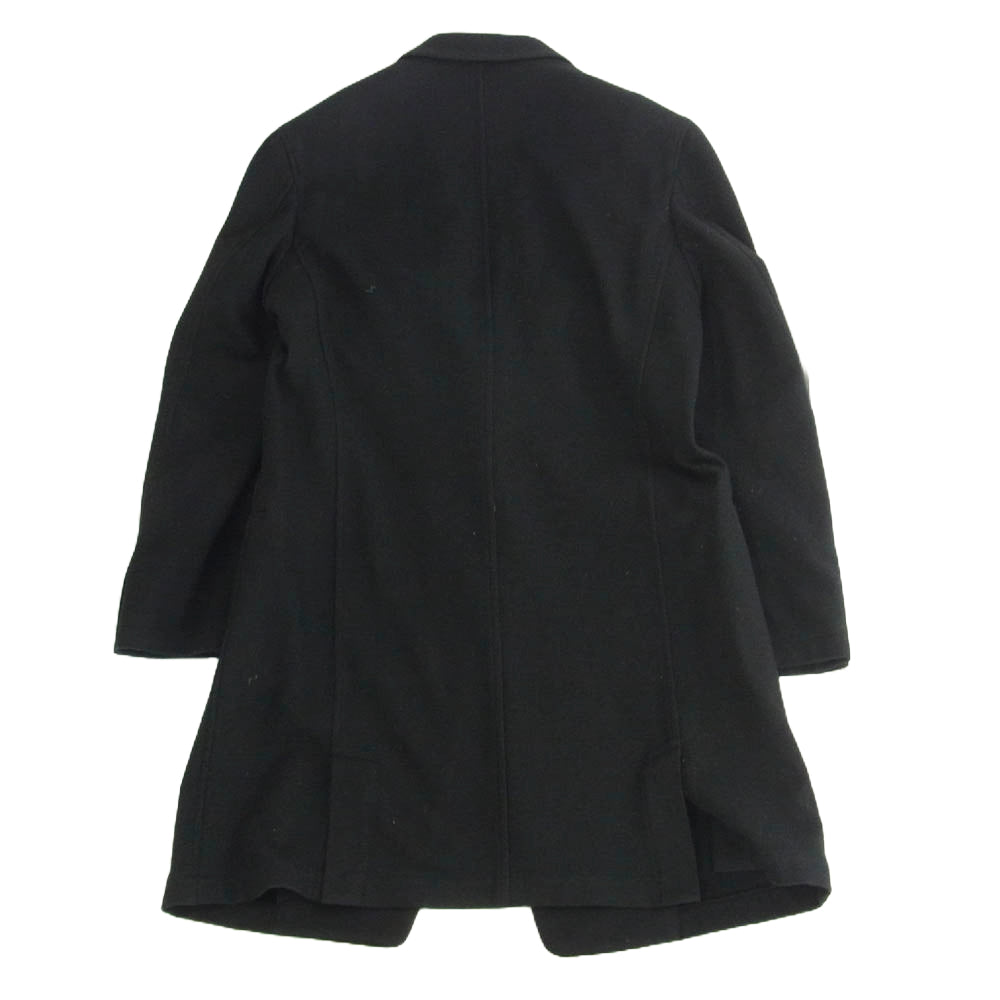 Yohji Yamamoto POUR HOMME ヨウジヤマモトプールオム 11AW HP-J74-128 アーカイブ 烏抜染 ウール ロングジャケット オリジナル カラス抜染 コート シンチバッグ テーパードパンツ セットアップ ブラック系 ジャケット:1　パンツ:2【中古】