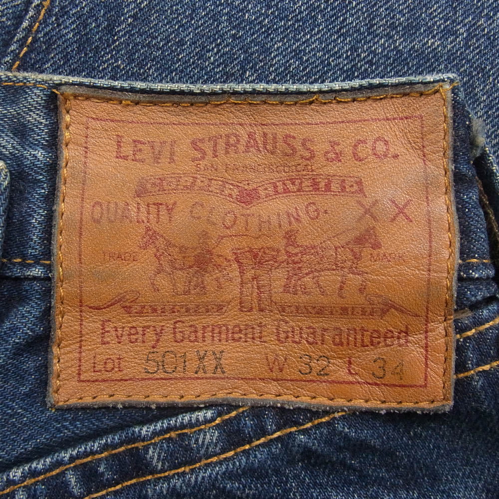 Levi's リーバイス VINTAGE CLOTHING 501XX USA製 復刻 ストレート デニム パンツ ボタンフライ ボタン裏刻印643M BIG E セルビッチ バックバックル インディゴブルー系 W32L34【中古】