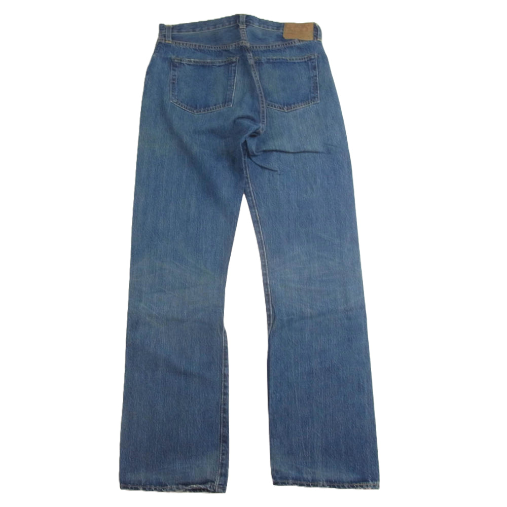 Levi's リーバイス バレンシア工場 501XX USA製 復刻 ストレート デニム パンツ ボタンフライ ボタン裏刻印555 BIG E セルビッチ 赤耳 Vステッチ インディゴブルー系 W34L36【中古】