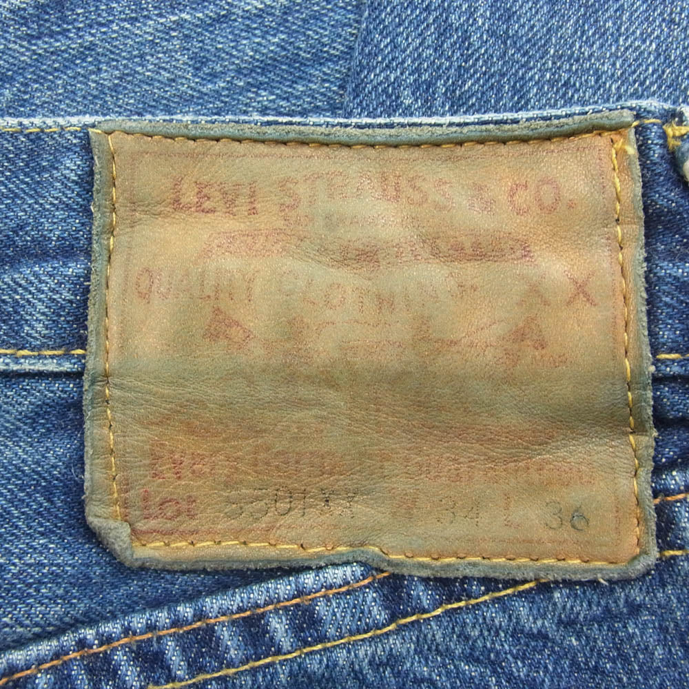 Levi's リーバイス バレンシア工場 501XX USA製 復刻 ストレート デニム パンツ ボタンフライ ボタン裏刻印555 BIG E セルビッチ 赤耳 Vステッチ インディゴブルー系 W34L36【中古】