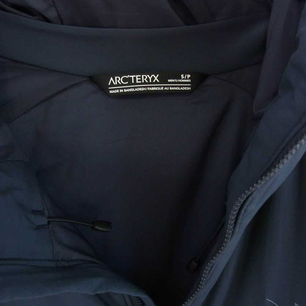 ARC'TERYX アークテリクス L08002000 ATOM HOODY アトム AR フーディ パーカー ジャケット ネイビー系 S【中古】