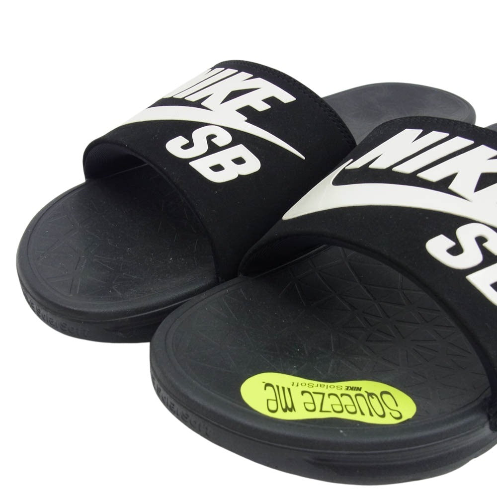 NIKE ナイキ 840067-001 BENASSI SOLARSOFT SB ベナッシ スポーツ サンダル ブラック系 28cm【美品】【中古】