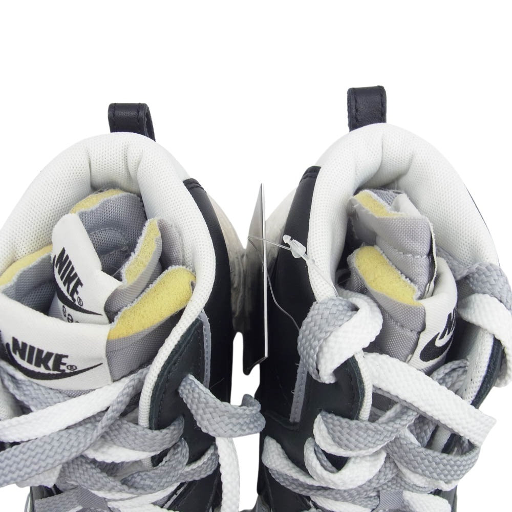 NIKE ナイキ BV0072-002 × sacai サカイ BLAZER MID BLACK WOLF GREY WHITE ブレーザーミッド ブラック ウルフグレー ホワイト スニーカー グレー系 ブラック系 27cm【新古品】【未使用】【中古】