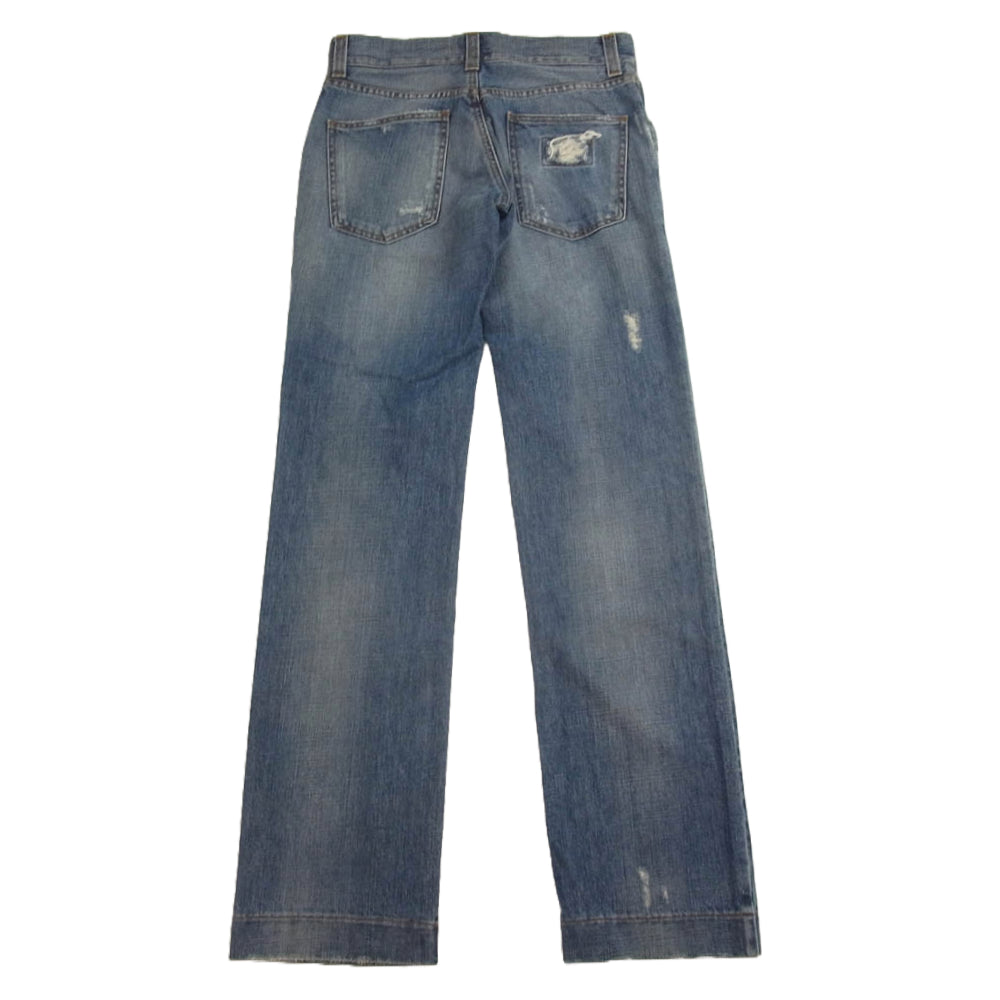 OKARA【ダメージ加工美品】ドルチェ&ガッバーナメタルプレートロゴデニム DOLCE&GABBANA ドルチェアンドガッバーナ G4Y0TD ヴィンテージ