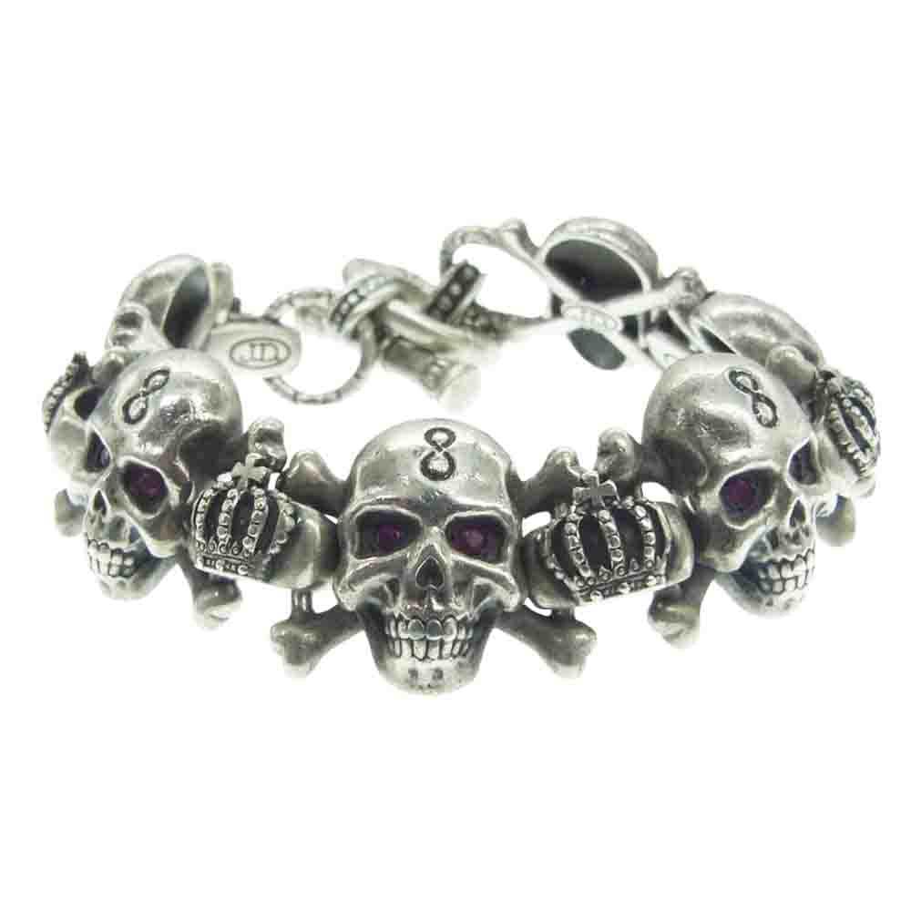 Justin Davis ジャスティンデイビス skull スカル ブレスレット シルバー系【中古】