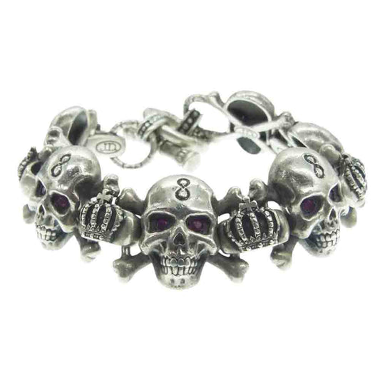 Justin Davis ジャスティンデイビス skull スカル ブレスレット シルバー系【中古】